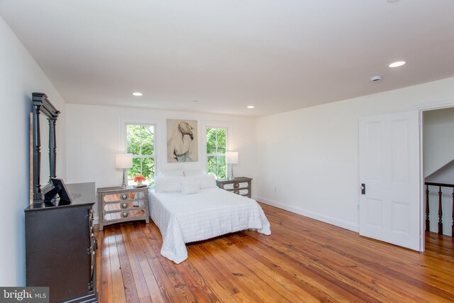 1948 Forest Grove Rd, Furlong, PA 18925 - bedroom with wood-type flooring, baseboards, and recessed lighting