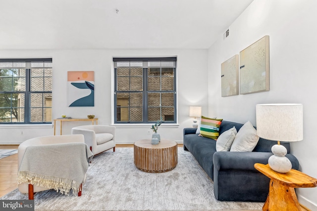 2412 17th St NW Unit 102, Washington, DC 20009 - living area with wood finished floors and baseboards