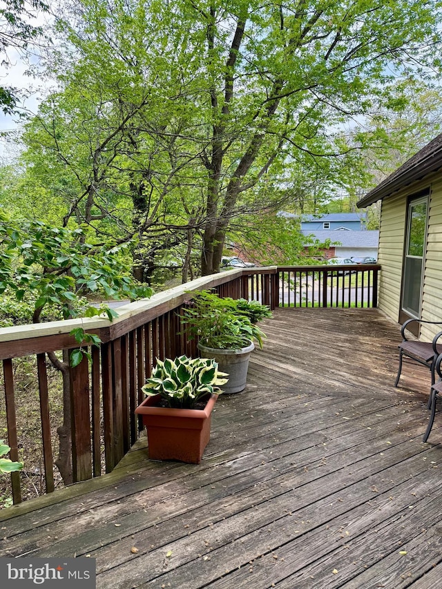 view of wooden terrace