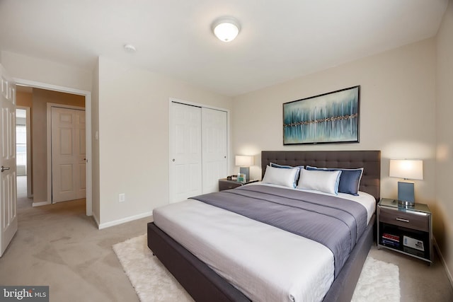 485 Lake George Cir, West Chester, PA 19382 - bedroom with a closet, baseboards, and light colored carpet