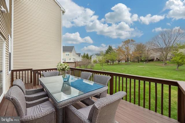 485 Lake George Cir, West Chester, PA 19382 - deck featuring outdoor dining space and a lawn