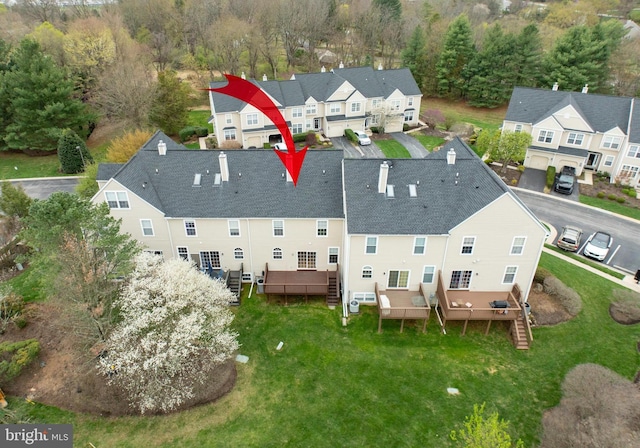 485 Lake George Cir, West Chester, PA 19382 - aerial view featuring a residential view
