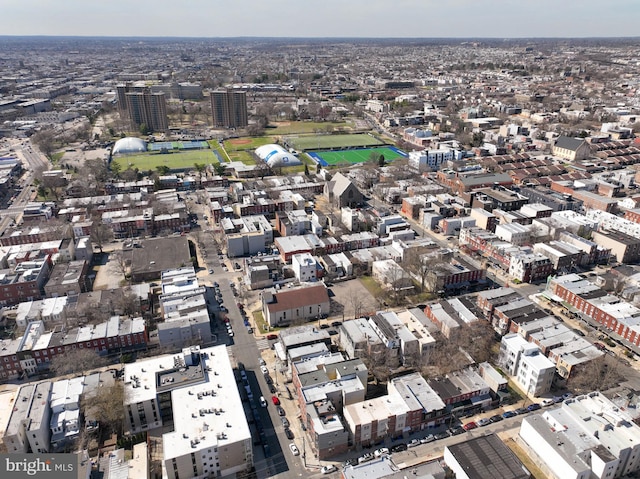 416 N Wiota St, Philadelphia, PA 19104 - birds eye view of property with a view of city