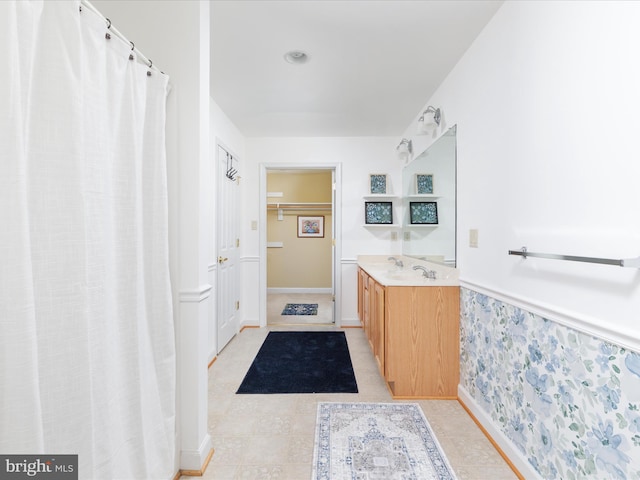 112 Daniel Ct, Strasburg, VA 22657 - bathroom with vanity and tile patterned flooring