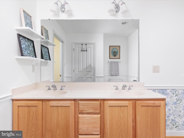 112 Daniel Ct, Strasburg, VA 22657 - bathroom featuring double vanity and a sink