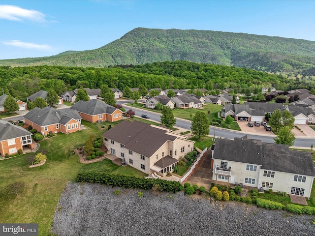 112 Daniel Ct, Strasburg, VA 22657 - bird's eye view featuring a forest view, a residential view, and a mountain view