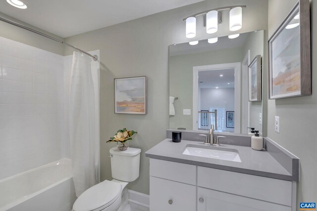 3065 Rambling Brook Ln, Crozet, VA 22932 - full bath with toilet, vanity, and shower / bathtub combination with curtain
