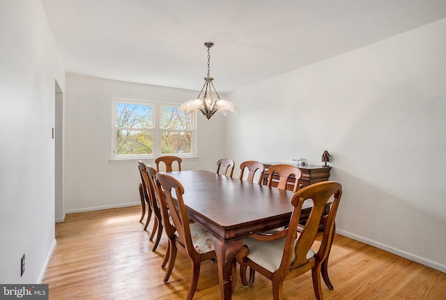 1057 Fitzwatertown Rd, Roslyn, PA 19001 - dining area with light wood finished floors, baseboards, and an inviting chandelier