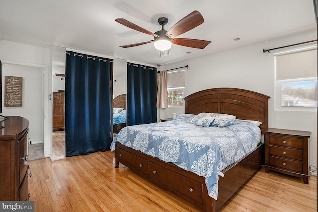1057 Fitzwatertown Rd, Roslyn, PA 19001 - bedroom with light wood-style flooring and ceiling fan