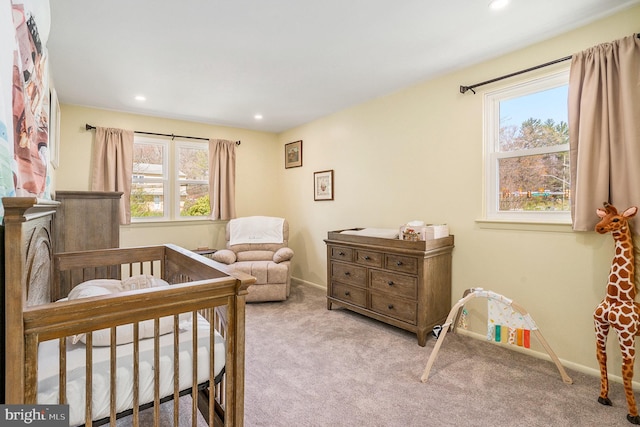 1057 Fitzwatertown Rd, Roslyn, PA 19001 - bedroom with baseboards, multiple windows, carpet flooring, and recessed lighting
