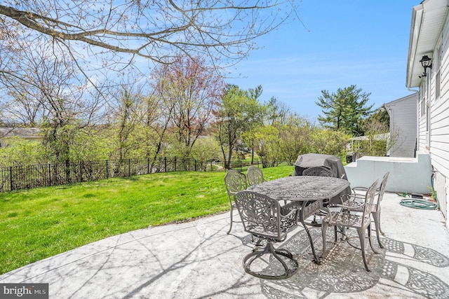 1057 Fitzwatertown Rd, Roslyn, PA 19001 - view of patio / terrace featuring outdoor dining space and fence