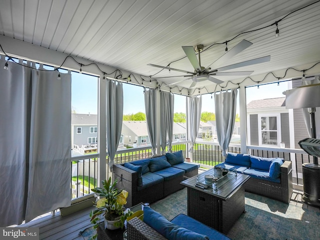 131 Boxelder Dr, Stafford, VA 22554 - sunroom / solarium with a residential view