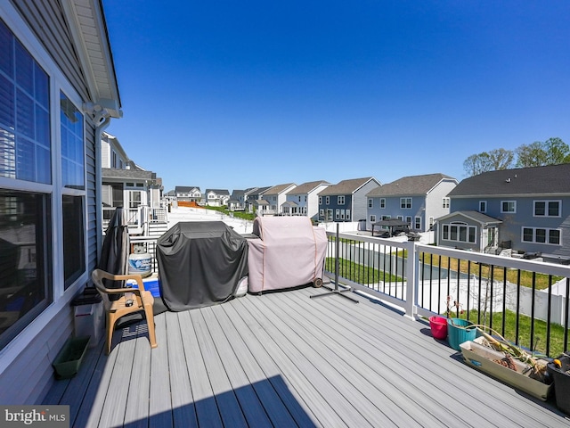 131 Boxelder Dr, Stafford, VA 22554 - wooden terrace featuring a residential view and a grill