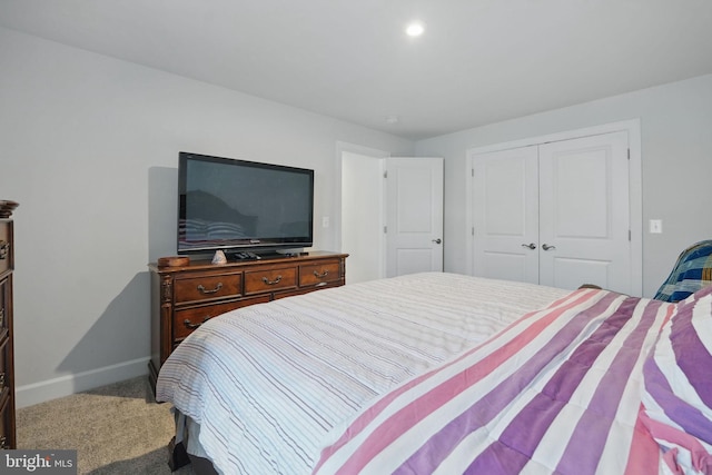 131 Boxelder Dr, Stafford, VA 22554 - bedroom featuring a closet, carpet flooring, and baseboards
