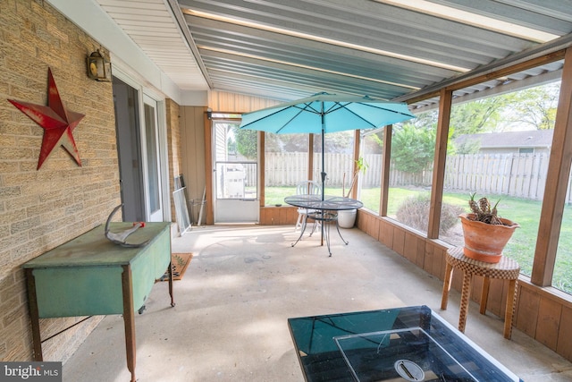 view of sunroom