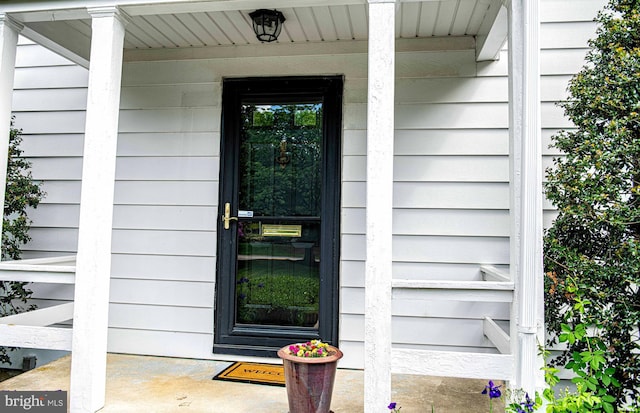 view of doorway to property