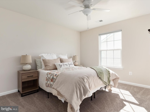 162 Blackford Dr, Stephenson, VA 22656 - bedroom featuring a ceiling fan, carpet, baseboards, and visible vents
