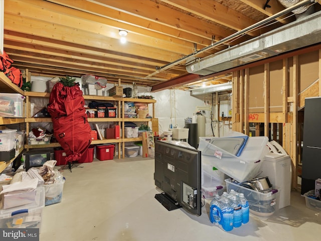 162 Blackford Dr, Stephenson, VA 22656 - unfinished below grade area featuring washer and clothes dryer