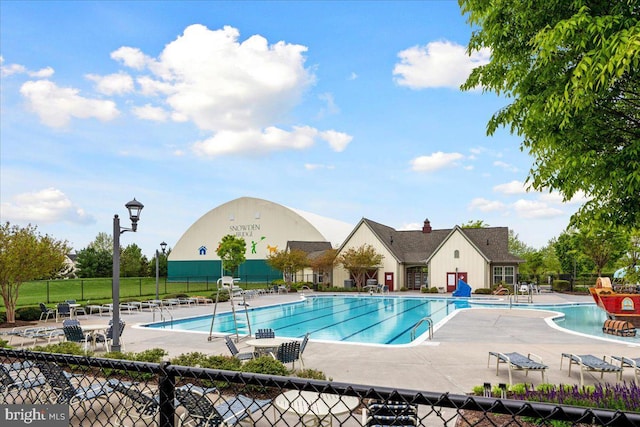 162 Blackford Dr, Stephenson, VA 22656 - pool with a patio and fence