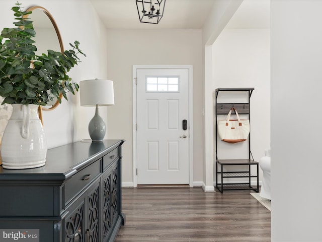 162 Blackford Dr, Stephenson, VA 22656 - entrance foyer with baseboards and dark wood-style flooring