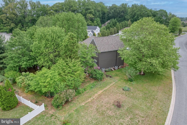 view from above of property