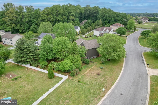 aerial overview of property's location featuring nearby suburban area