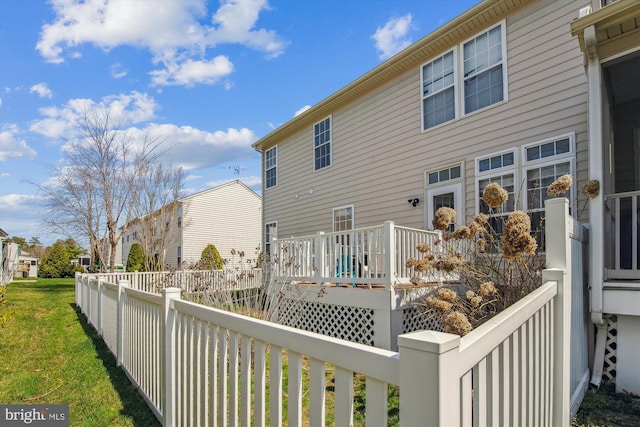 18 Brighton St, Ocean View, DE 19970 - rear view of property with a wooden deck