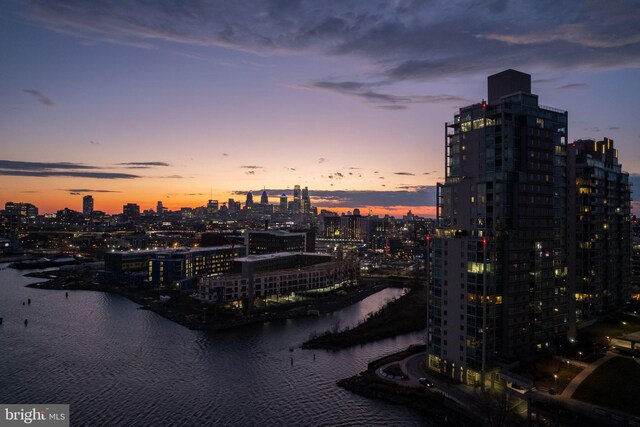 city view featuring a water view