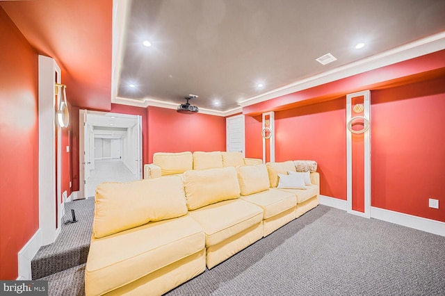 1109 Towlston Rd, Mclean, VA 22102 - carpeted cinema room with recessed lighting, baseboards, and visible vents