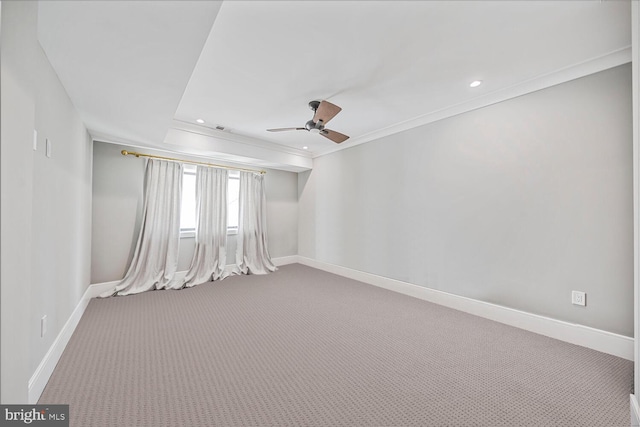 1109 Towlston Rd, Mclean, VA 22102 - carpeted empty room with baseboards, ceiling fan, and recessed lighting