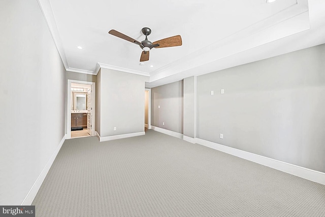 1109 Towlston Rd, Mclean, VA 22102 - unfurnished bedroom featuring crown molding, baseboards, recessed lighting, and carpet floors
