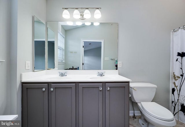 62 Brookview Ln, Pottstown, PA 19464 - full bathroom featuring double vanity and a shower with curtain