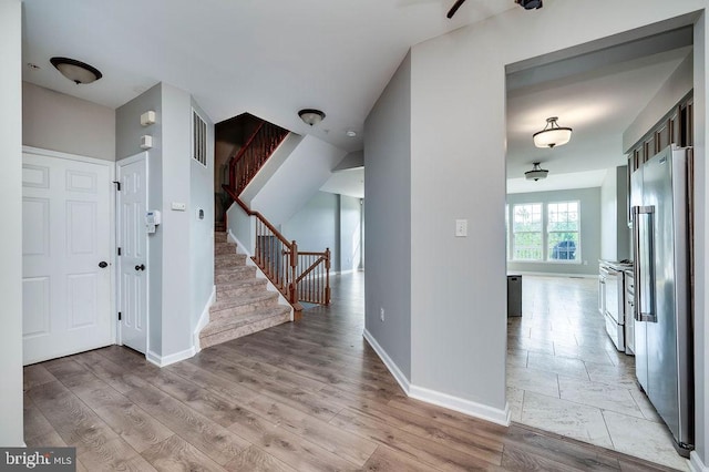62 Brookview Ln, Pottstown, PA 19464 - foyer entrance featuring stairs and light wood-style floors