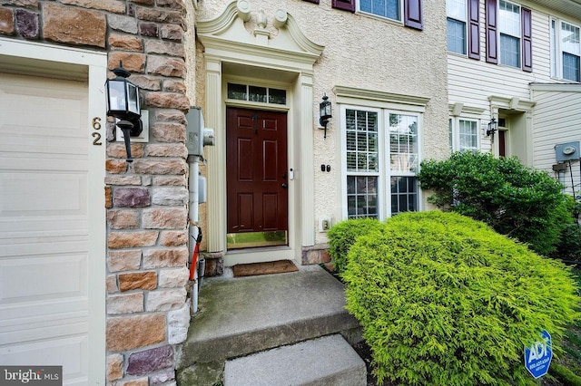 62 Brookview Ln, Pottstown, PA 19464 - property entrance featuring stone siding