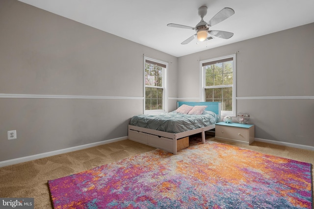 63 Woodleigh Ln, Stafford, VA 22556 - carpeted bedroom featuring a ceiling fan and baseboards