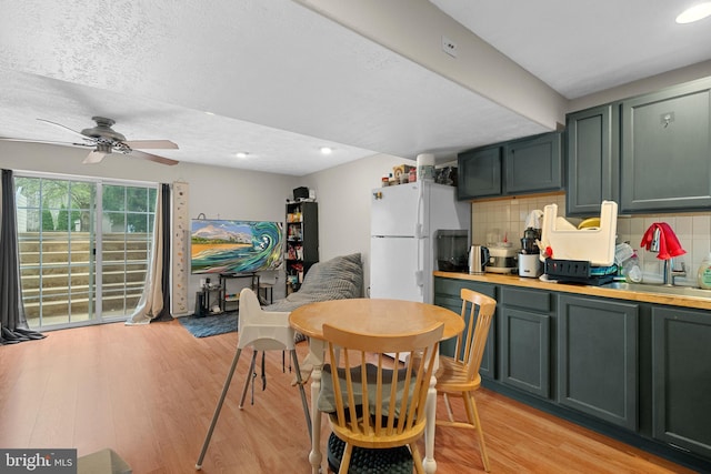 63 Woodleigh Ln, Stafford, VA 22556 - dining area featuring a ceiling fan, recessed lighting, and light wood-type flooring