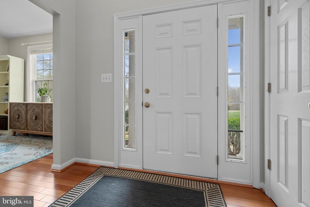 63 Woodleigh Ln, Stafford, VA 22556 - entryway with baseboards and wood finished floors