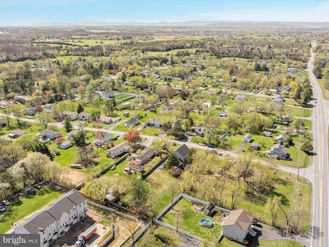 aerial view featuring a residential view