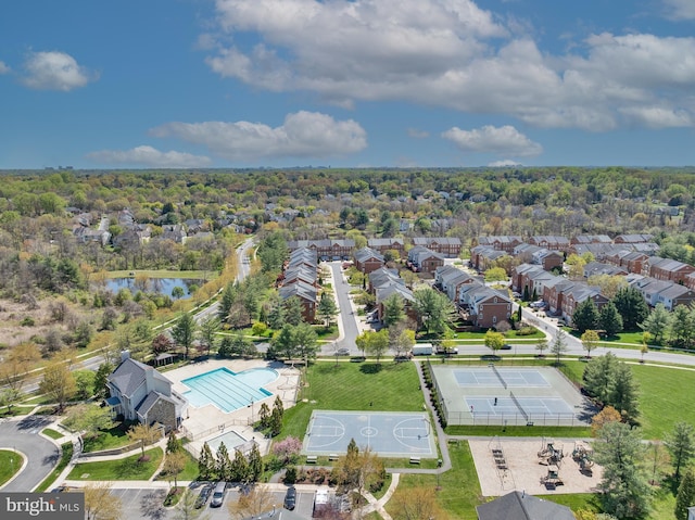 bird's eye view featuring a residential view