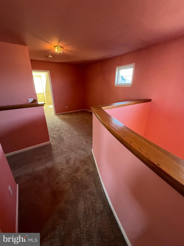 122 Lahinch Ct, Middletown, DE 19709 - hall featuring carpet flooring, an upstairs landing, and baseboards