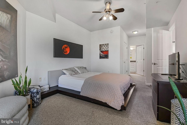 1021 N Garfield St Unit 831, Arlington, VA 22201 - bedroom with carpet floors and a ceiling fan