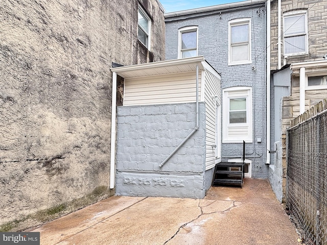 exterior space featuring fence