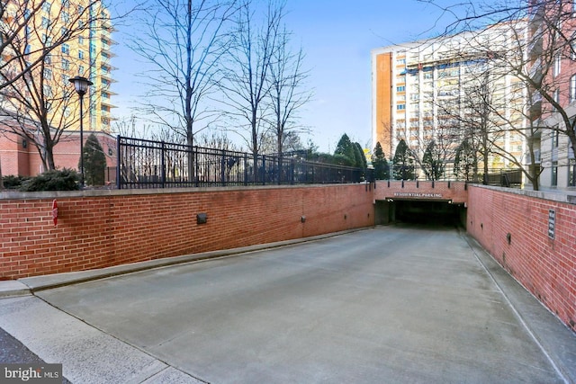 view of patio featuring fence