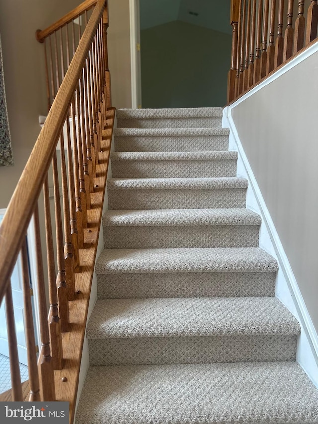 view of stairway
