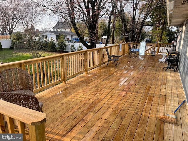 view of wooden terrace