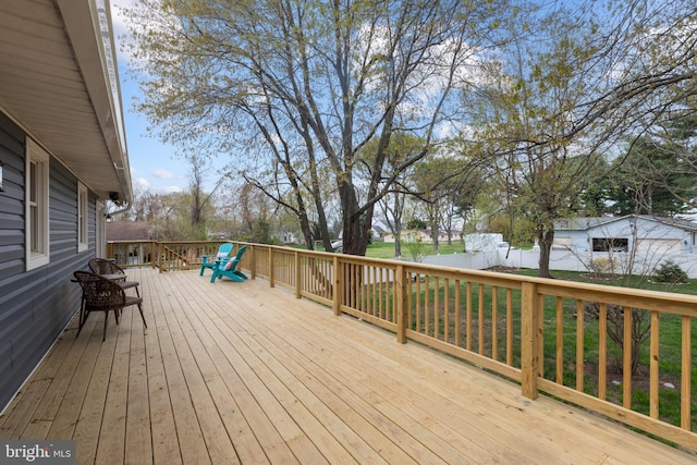 view of wooden deck