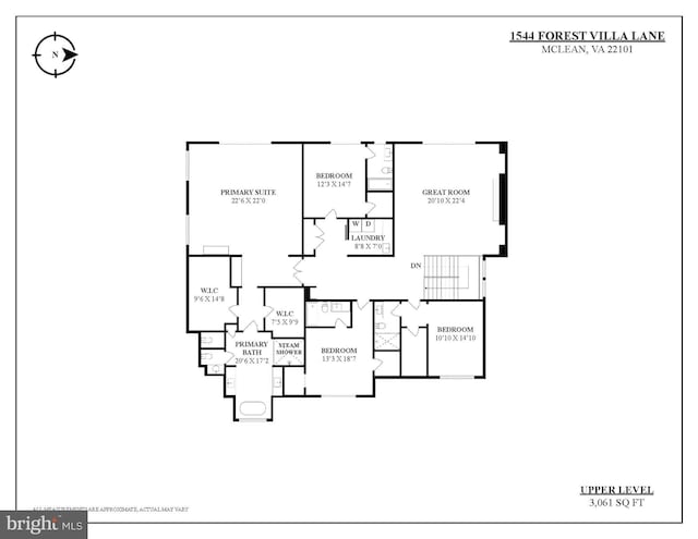 1544 Forest Villa Ln, Mclean, VA 22101 - property floor plan