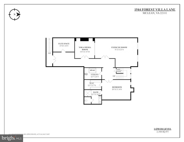 1544 Forest Villa Ln, Mclean, VA 22101 - home floor plan
