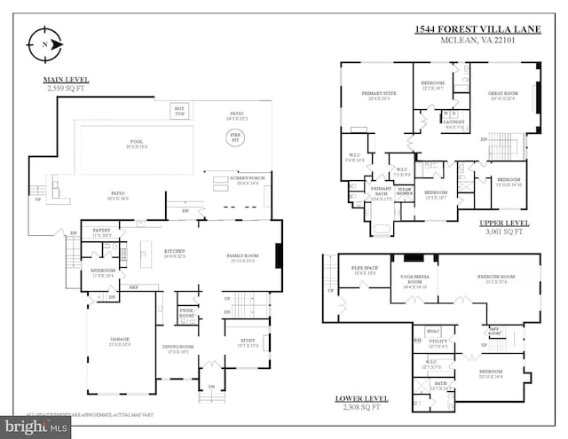 1544 Forest Villa Ln, Mclean, VA 22101 - room layout