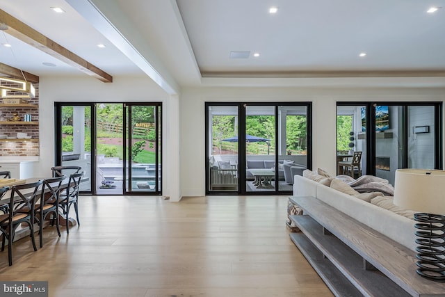 1544 Forest Villa Ln, Mclean, VA 22101 - living room featuring healthy amount of natural light, wood finished floors, and recessed lighting